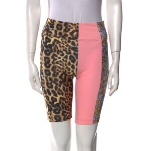 Idil Vice Pink, Leopard and Print Bike Short. NWT. Size Small. HTF